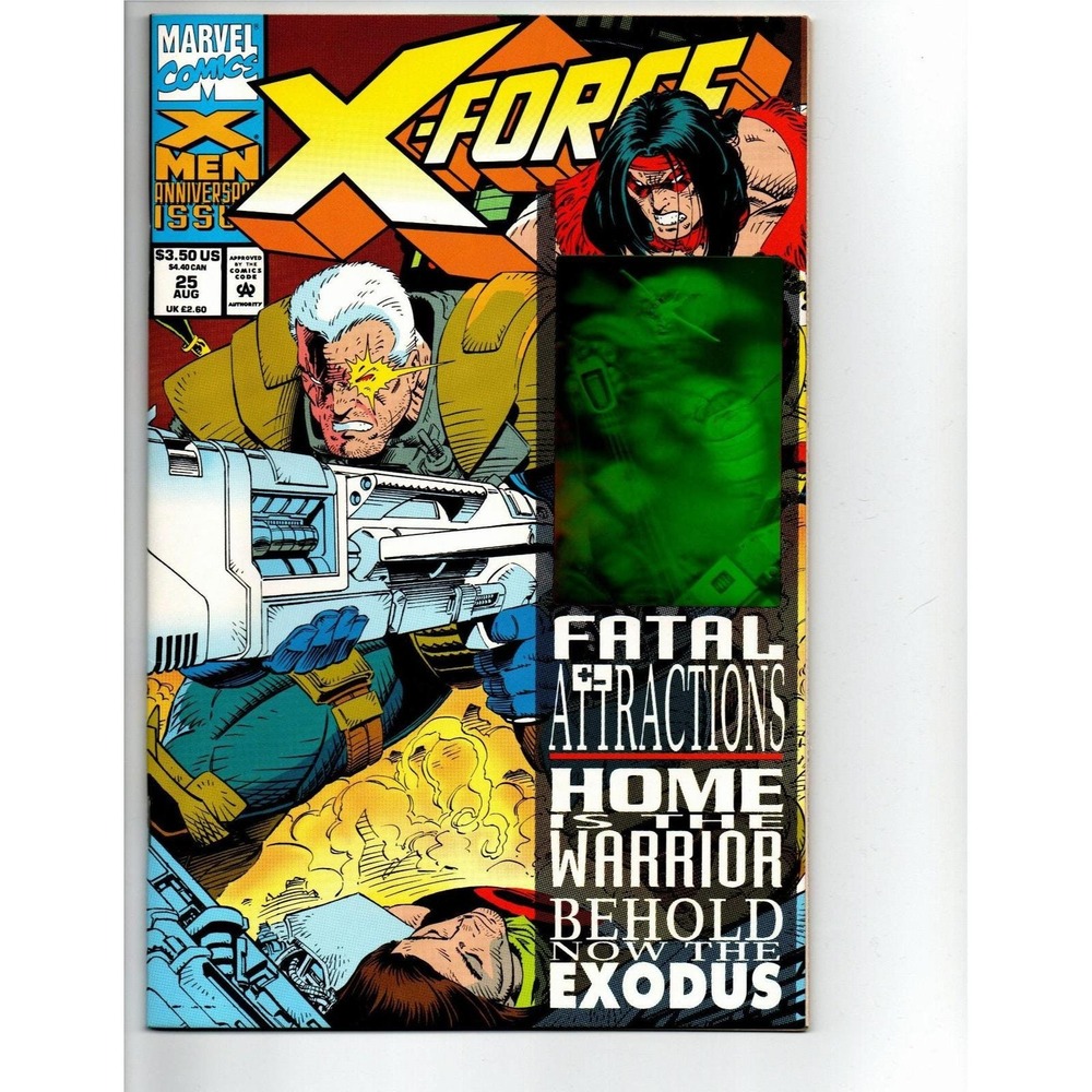 X-Force #25 Comic Book  1991 Series Marvel Comics Hologram Cover